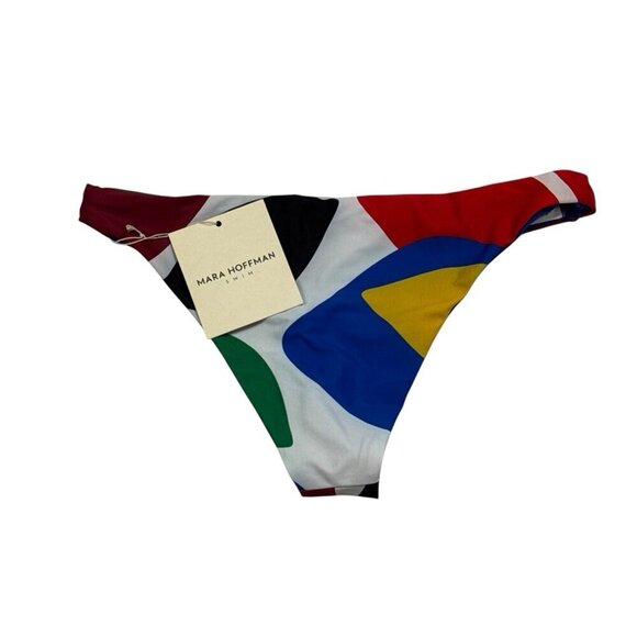 Mara Hoffman Women's S KAY Bikini Swim Bottom Crimson Multi NWT UPF50+ 9289 - Picture 2 of 14